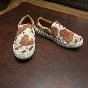 Cow print shoes